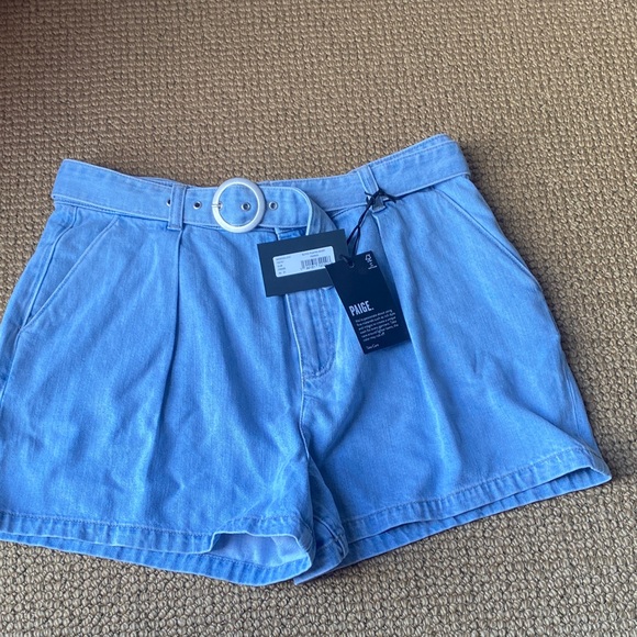 PAIGE Ruthie Pleated Short in Perris NWT - Picture 3 of 7